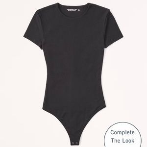 Black Short Sleeve Bodysuit